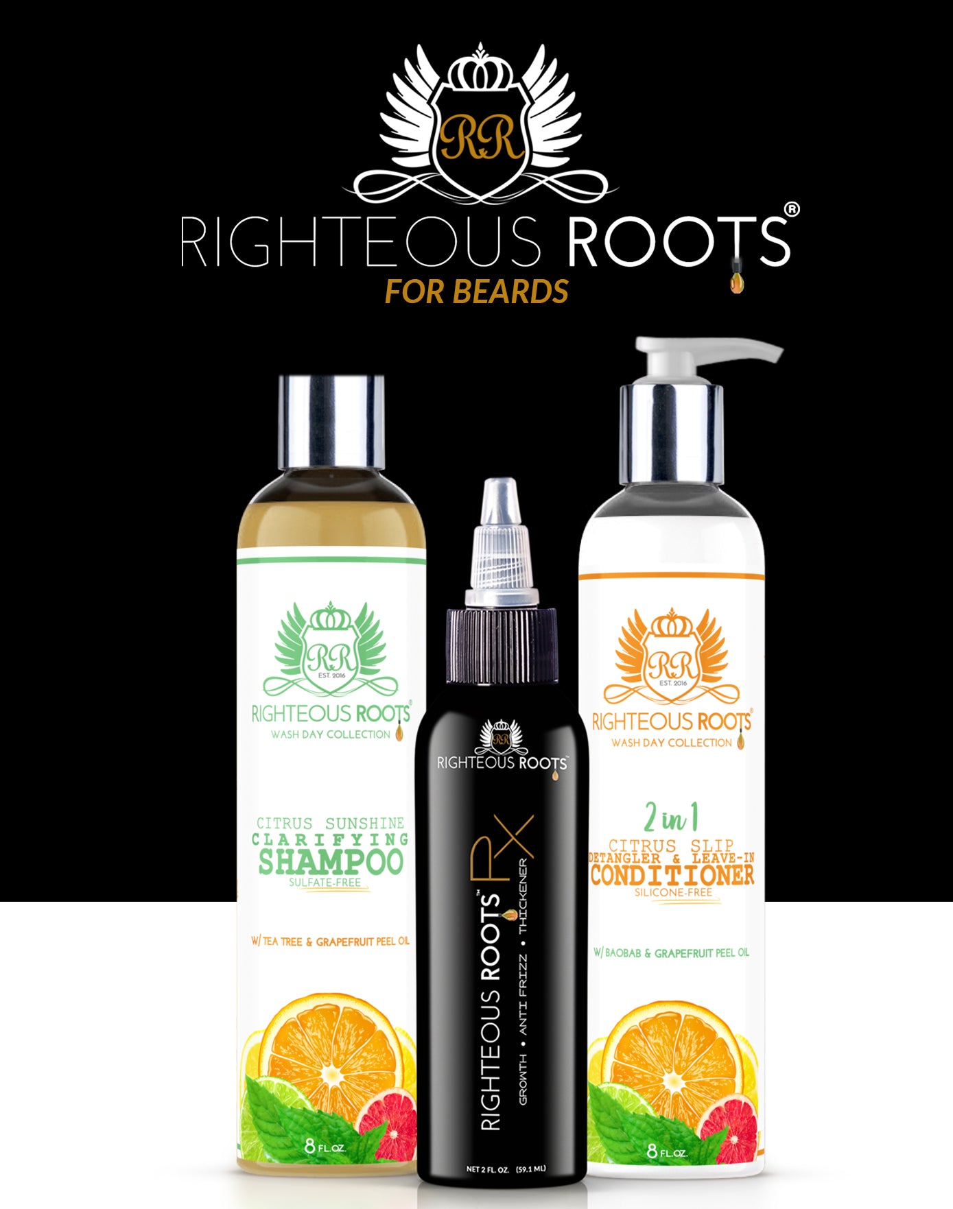 Best Beard Care Kit | Natural & Curly Beard Care | Righteous Roots – R R O